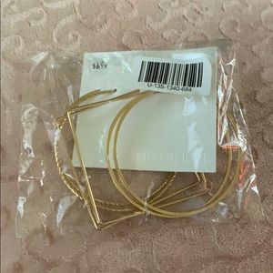 Big Geo shaped Hoop Earrings